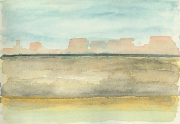 Diese Zeichnung, die nun als Leinwand in unseren Wohnungen die Wände schmückt und weiterlebt, ist während jener Zeit in Salamanca entstanden. Als Lena arbeitete, gingen Mama und Eva auf Erkundungstour. Eva hatte ihr Zeichenbuch dabei und setzte sich im Park den Verliebten, dem „Huerto de Calixto y Melibea“, auf eine Bank und fing an, die Aussicht auf Salamanca zu zeichnen. Sie nutzte dafür die Farben, die ihr Mimi, Manus Tante, erst kürzlich geschenkt hatte.  Das folgende Bild zeigt Eva, wie sie genau diese Zeichnung auf Papier bringt.